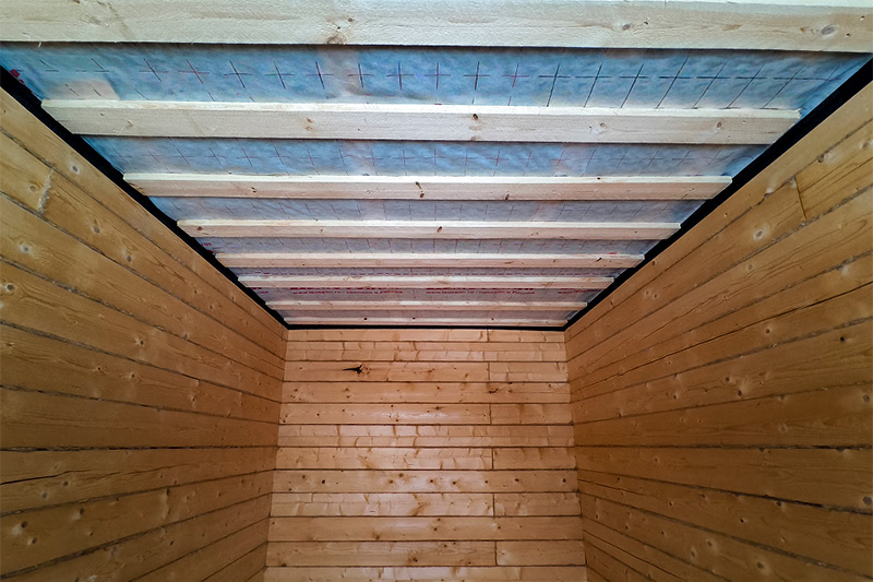 Утепление односкатной крыши в бане